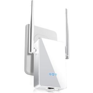 WiFi Extender Signal Booster, New Gen Internet Booster for Home, 4X Faster, Covers up to 10, 000 sq.ft, Wi-Fi Repeater with Ethernet Port, Wireless Long Range Amplifier, Easy Setup (White)