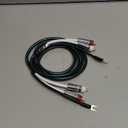 5ft Ultra Low Noise Double Audio 2 rca to rca male Cable balance Ground Wire of turntable Independent Shield-rcaed Signal Line Preamp LP Vinyl Record Player Amplifier Chassis Gold-rca Plated Connector