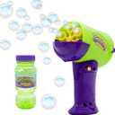 Gazillion Mini Hurricane Bubble Blower Handheld 2-in-1 Bubble Machine with Spill-Proof Tray, 4 oz Non-Toxic Solution, Battery Powered, Kids Ages 3 +