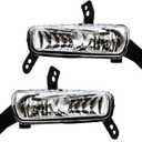 Pair Fog Lights Assembly Compatible with Expedition Limited/XLT 2018 2019 2020 2021 W/Halogen Bulbs Left and Right Fog lamp Replacement for FO2592248 FO2593248 Driver & Passenger Side