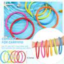 Lewtemi 30 Pcs Diving Rings Rainbow Pool Rings Bulk for Kids Swimming Pool Diving Toy Easy to Find & Grab Suitable for Kids & Adults, 6 Colors