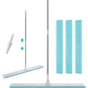 JOYMOOP 36 Inch Commercial Dust Mop for Hardwood Floors, Heavy Duty Industrial Wet Dry Mops with Telescopic Handle, Includes 3 Microfiber Mop Pads