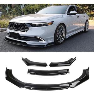 DREAMIZER Car Universal Front Bumper Lip 4pcs Body Kit Chin Spoiler Splitter Diffuser Protector Compatiable for Toyota Honda Nissan Hyundai and More (Glossy Black)