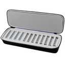 Comecase Grooming Clipper Blade Case Holder Organizer - Hard Travel Carrying Storage Holds 12 Blades - Upgrade (Black+Grey Inside)