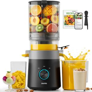 Aeitto 3-in-1 Juicer Machines, 6.0" Wide Mouth, Mesh-Free Easy to Clean