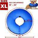 Inflatable Dog Cone Collar-Soft Protective Cone for Dogs After Surgery,Dog Donut Collar for Large Medium Small Dogs and Cats (Blue,X-Large) (X-Large(Neck:18"-25"))
