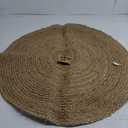 Hausattire Hand Woven Jute Braided Rug, 4 Round  Natural, Reversible Boho Entry Area Rugs for Kitchen, Living Room I Farmhouse Decorative Floor Rug, 4 Feet Round