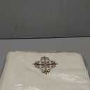 3 Pcs Vintage Brown Hand Towels Fancy Decorative Bathroom Towels 13.3 x 29.5'' Luxury Damascus Embroidered 100% Cotton Soft Absorbent for Bathroom Kitchen Boho Decor (Cute Color)