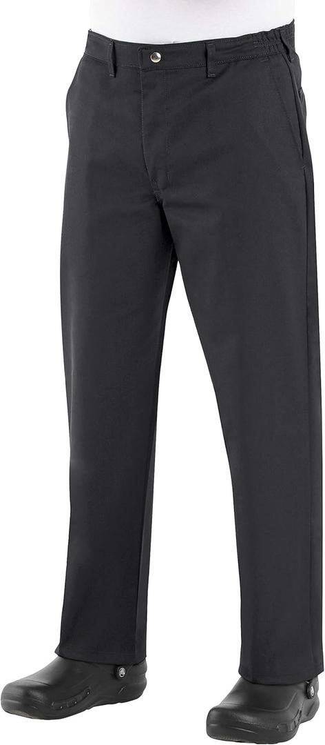Chef Designs Men's Rk Cook Pant (36W x 34L, Black)