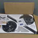 Ayaoty Ceiling Fans with Lights, 52 inch Low Profile Ceiling Fan with Light and Remote Control, Flush Mount, Reversible Motor, Dimmable, Noiseless, Black Ceiling Fan for Bedroom, Indoor/Outdoor Use