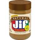 Jif Natural Creamy Peanut Butter, 28 oz Jar, 10 Count Case (EXP 01/01/27)