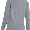 MAGCOMSEN Women's Long Sleeve Shirts UPF 50+ Workout Tops Sun Protection Athletic Running Swim Rash Guard (Gray, XL)