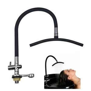 Head Spa Attachment for Shampoo Bowl Hands-Free Waterfall Shampoo Equipment Adjustable Water Flow, Hot & Cold Switch, Relaxing Scalp Massage Rinse for Salon & Home