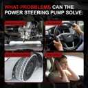 Power Steering Pump with Pulley Reservoir Fit for Jeep Grand Cherokee Sport Utility L6 4.0L 1999-2004, 1999-2000 for Jeep Grand Cherokee Sport Utility V8 4.7L