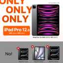 TORRAS Ostand K1 Guardian for iPad Pro 12.9 inch Case 2022 M2 & 2021 M1, Ultra Stable Stand, Multiple Adjustable Viewing Angles, Slim Protective Kickstand iPad Pro 12.9 Case with Pencil Holder, Black