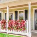 INQCMY Artificial Flowers for Outdoor Spring Summer Decoration Faux Silk Morning Glory Fake Hanging Flowers UV Resistant Look Real for Home Porch (Hot Pink-2B)