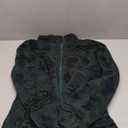 ZAFUL Women's Fashion Long Sleeve Zip Up Plain Faux Fur Sweatshirt Solid Color Pullover Top with Pockets, S