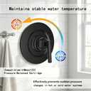 Replacement for Moen Single Lever Handle T2901BL Trim Kit, for Moen Gibson Posi-Temp Shower/Tub 2510/2520/2570/2590 Pressure Balanced Valves（black）