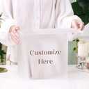 UNIQOOO Frosted Acrylic Wedding Card Box with Slot, Thick DIY Large 10x10x5.5 inch w/No Print, Wedding Receptions Wishing Well Money Box, Birthday, Memory Box, Suggestion Boxes, Acrylic Ballot Box