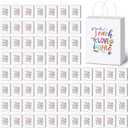 Teling 100 Pcs Teacher Appreciation Gifts Bags Bulk love teach Kraft Paper Thank You Wrap Gift Bags with Handles for Graduation Party Employee teachers Day, 5.9 x 8.3 x 3.2 Inches