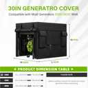 900D Heavy-Duty Waterproof Generator Cover.All-weather Protection. | 30L 30W 27L.Suitable for 6,00013,000-watt Generators.Can be used while the Generator is Running to Protect it. Black.