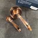 Smithcraft Measuring Cups and Spoons Set, Copper Measuring Cups and Spoons Set for Baking & Kitchen, Stainless Steel Measure Cup and Spoon for Dry &Liquid, Metal 7 Measure Cups&6 Spoons