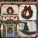 25 Pcs Brown Velvet Tree Topper Christmas Ornaments Include Large Christmas Bows Tree Topper 12 Xmas Velvet Balls 12 Brown Bows for Xmas Holiday Door Fireplace Wall Party Decor