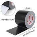 Wide Duct Tape, Industrial Grade 30Yards (90 ft) 4 Inch Black Tape, 9 Mil Heavy-Duty, Waterproof, Strong, Flexible, No Residue, for Crafts & Home Improvement (Black, 4'' x 90ft)