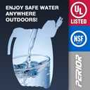 15 FT Heated Drinking Water Hose for RV Camper, NSF 372 Certified Garden Hose with Automatic Thermostat, Antifreeze Protection to -40F, GFCI Protection, 5/8" ID, 3/4" GHT Adapter