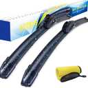 Windshield Wipers, 22" + 22'' Wiper Blades, OEM Quality, LUTEUS Premium All- Seasons for Replacement Windshield Wiper Blades (Set of 2), With Extra 1PC Premium Microfiber Towels