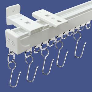 MLOQI Curtain Tracks Ceiling Wall Mounted with Soundproof Strips, Curtains Tracks Rails System, White Ceiling Track for Curtains 3-6 Feet