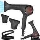 JMW Korean Professional Salon Hair Dryer AIR Sense I 15 Winds-3 Heat X 5 Speed Mix, 2 Nozzles & Dryer Stand, Upgrade BLDC Motor, 100% Cool Shot, Smart Memory, Fast Drying, Quiet and Long-Lasting