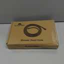 Shower Hose Extra Long 59 Inches Handheld Shower Head Hose with Brass Insert and Nut - Durable and Flexible - Black