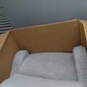 Kids Sofa, 2-in-1 Flip-Out Foam Couch with Soft Sherpa Cover, Cozy Play Lounge Chair, Grey (Medium)