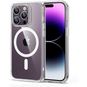 ESR for iPhone 14 Pro Max Case, Compatible with MagSafe, Shockproof Military-Grade Protection, Scratch-Resistant Back, Magnetic Phone Case for iPhone 14 Pro Max, Classic Hybrid Case, Clear