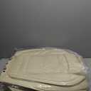 Leather Seat Covers, Beige Car Seat Covers Front Pair, Breathable Car Seat Protectors, Wear-Resistant Car Accessories, Universal Fit for Most Cars,SUVs Truck (Beige-Stripes, Front Pair)