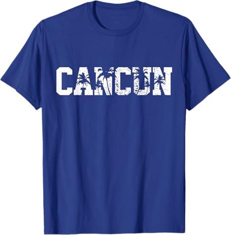 Cancun Mexico Summer Vacation T-Shirt, Royal Blue, Small