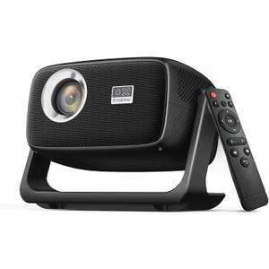 [Built in APP & Auto Focus] Native 1080P 4K Support Projector with Bluetooth 5.4 and Wifi 6 Portable Full HD, 180 Ceiling Rotation, Auto Keystone Real 560 ANSI Movie Projector for Bedroom, Outdoor
