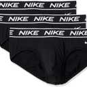 Nike Men's All Day Micro Stretch Hip Brief Underwear (3-Pack) (Black/Black/Black)