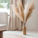 43" / 3.6 ft Pampas Grass Tall 4 Pcs - Artificial Large Pampas Grass Decor for Floor Vase, Room Decor, Home Decor, Boho Decor (Coffee & Cream)
