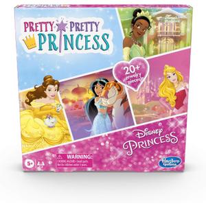Hasbro Gaming Pretty Pretty Princess: Edition Board Game Featuring Disney Princesses, Jewelry Dress-Up Game for Kids Ages 5 and Up, for 2-4 Players 