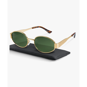 livho 2025 Trendy Oval Sunglasses - Stylish Polarized Shades for Everyday - Retro Metal Frames