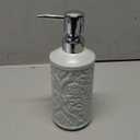 Soap Dispenser, Press Dispenser Bottle Ceramic Embossed Bathroom Lotion Shower Gel Shampoo Empty Bottle Press Bottle Hand Soap Dispenser