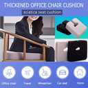 Extra Thick Office Chair seat Cushion, Back and Hip Pads, Non-Slip seat Cushion for Long Hours in wheelchairs/Cars and Dining Chairs. (Black)