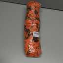 Ivydale 2 PCS Artificial Fall Hanging Flowers Fake Plants Outdoor,Silk Morning Glory Faux Flowers with Eucalyptus Leaves,UV Resistant Realistic Mums Plants for Home Garden Decor (Orange)