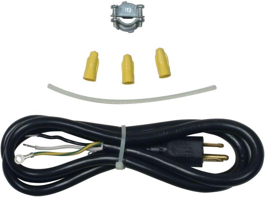 Whirlpool 4317824 Genuine OEM Power Cord For Dishwashers, 5 Feet Black Accessory Replaces W10298318RP, W10761316, 12774, 4502692, 52774, PS12069913, W10298318 White