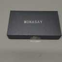 MONASAY Crossbody Wallet Case Compatible for Samsung Galaxy S24+ Plus 6.7 inch[Glass Lens and Screen Protector] Zipper Phone Cover with Card Holder and Handbag Shoulder Lanyard Strap, Light Green