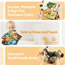 Hahaland Baby Books 0-6 Months,Infant Tummy Time Toy Sensory Toys 6 to 12 Months Touch Feel Book Travel Toy Gifts for Boy Girl 0-3 Month Baby Shower Birthday Easter Basket Stuffers (Single)