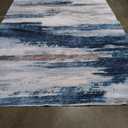 SIILOOM Navy Blue Gray Neutral Multi 10'x13' Modern Abstract Area Rug for Bedroom, Large Super Soft Washable Rug with Non-Slip, Non-Shedding Rugs for Living Room, Indoor Door Mat for Office Home Décor