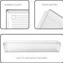 Backerysupply Clear Plastic Drawer Organizer Tray for Vanity Cabinet (9"3"2"Set of 8),Storage Tray for Makeup, Kitchen Utensils, Jewelries, and Gadgets